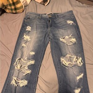 KanCan Distressed Light Blue Boyfriend Jeans